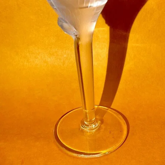 LALIQUE Smiling Angel Signed Blown Crystal Champagne Stem Flute Reims Cathedral - Picture 5 of 11